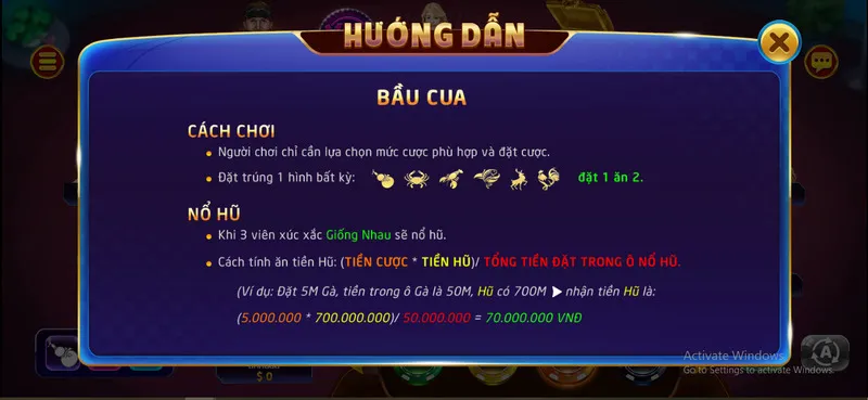 Quy luật bầu cua và cách trả thưởng của hệ thống