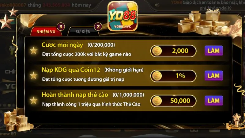 Ưu đãi giá trị được cổng game tung ra thường xuyên